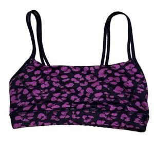 Lululemon Straight Up Bra Sz 4 Mini Cherry Cheetah Ultra Violet Naval Blue